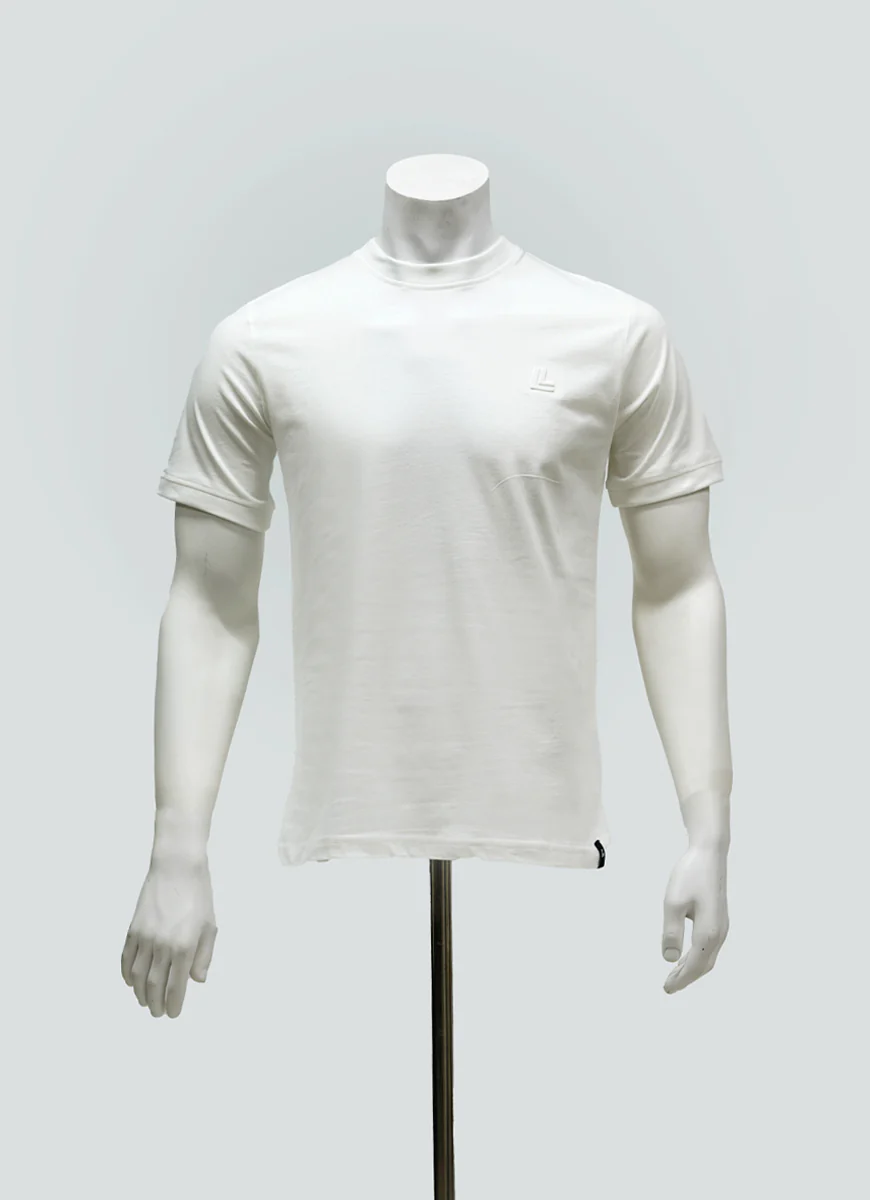 White Plain 100% Cotton Basic Tee - Image 3