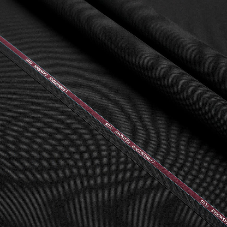 Bird Eye Textured Black Kashghar Plus Winter Shalwar Kameez Fabric - Image 3