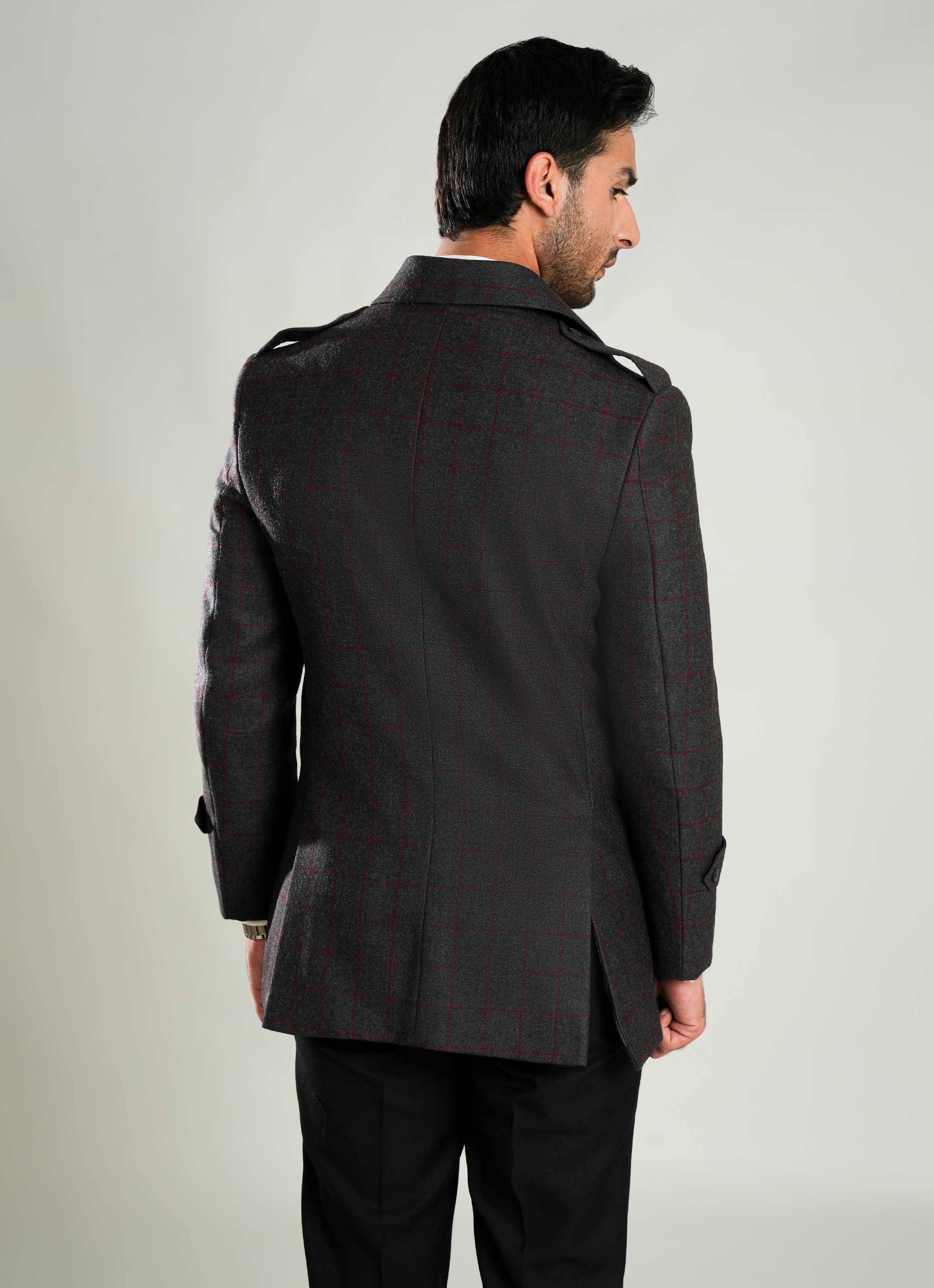Double Jacket - Worsted Tweed Medium Grey - Image 4