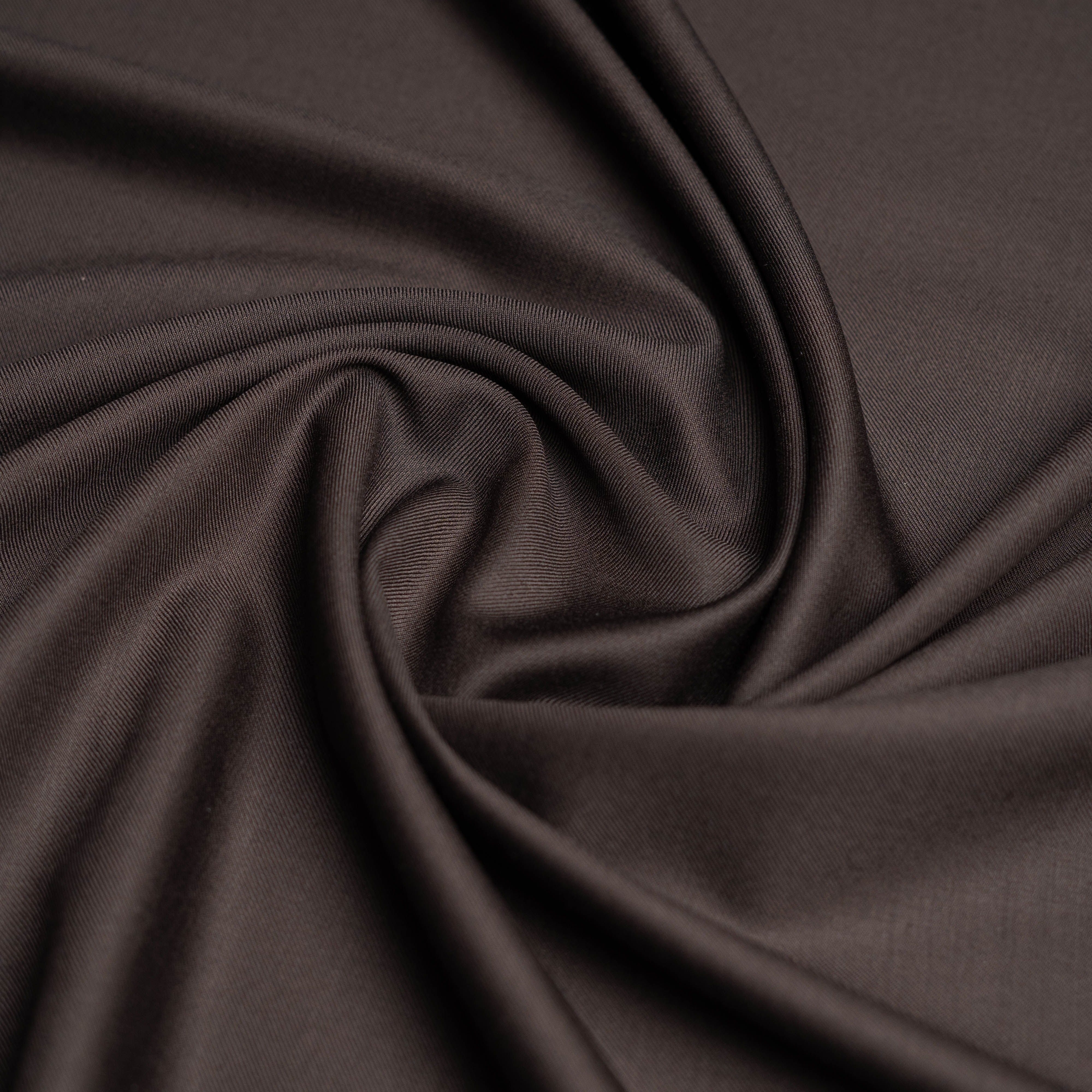 Brown Plain, Wool Blend, Tropical Exclusive Suiting Fabric - Image 2