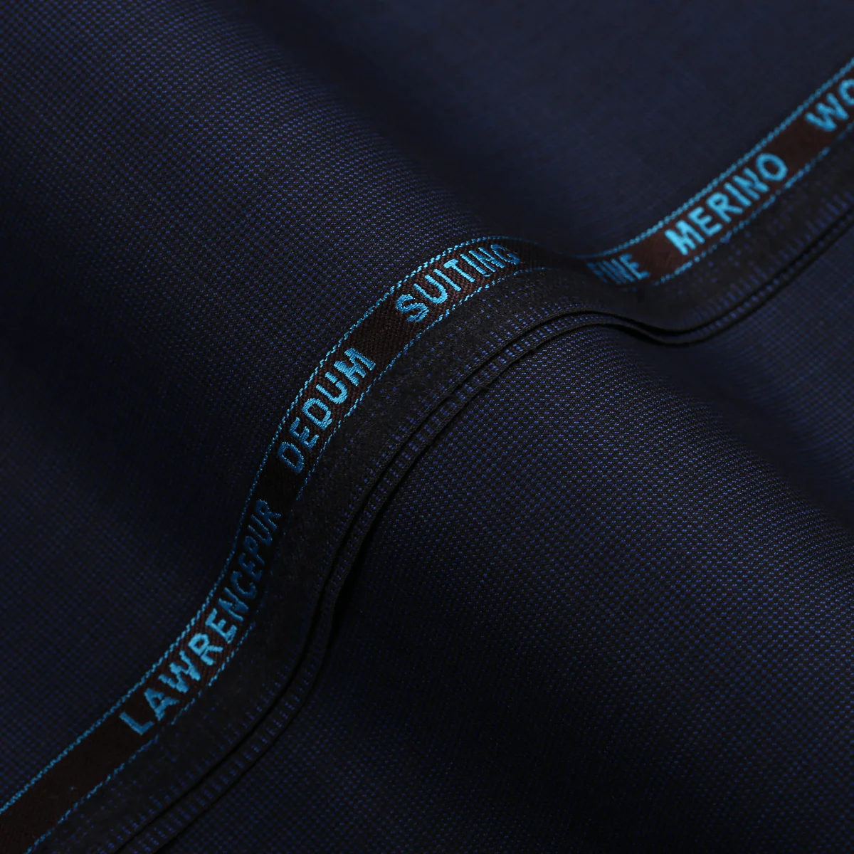 End on End Textured-Yale Blue, Merino Wool Blend Dedum Suiting Fabric