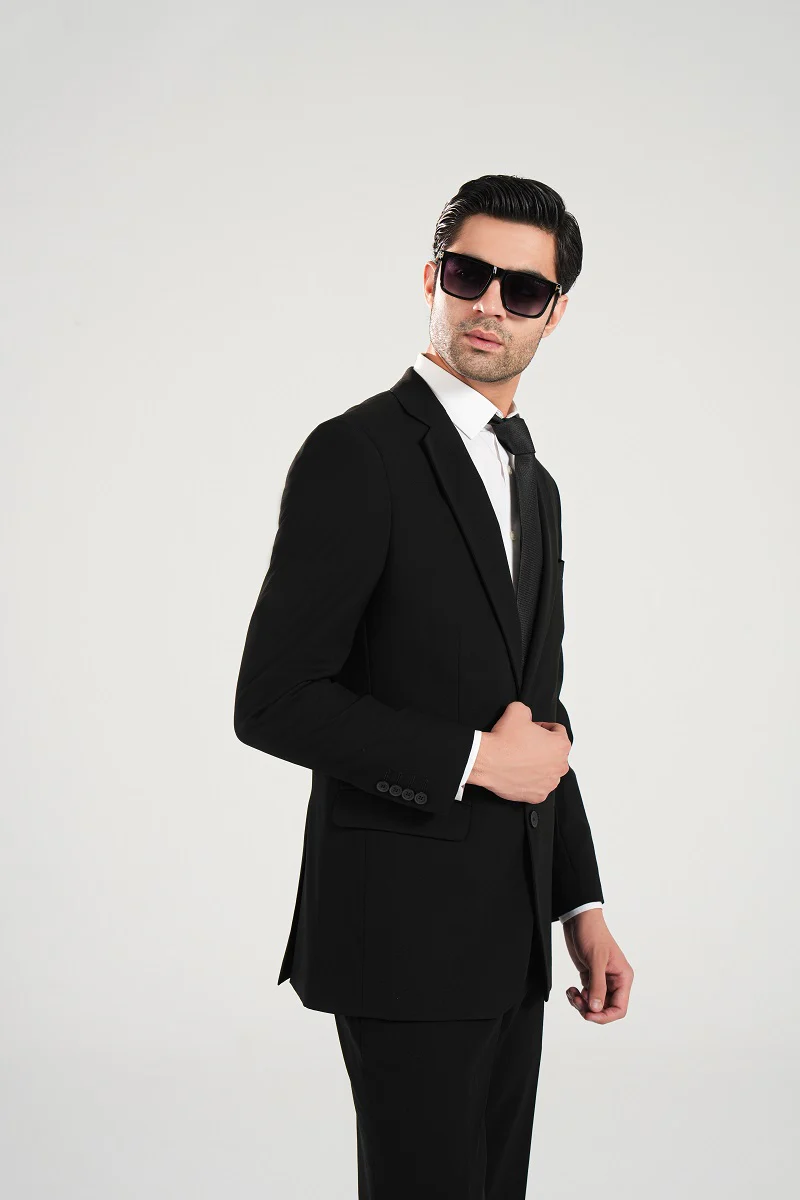 Exotic Black Featherlite 2-Piece Suit - Image 2