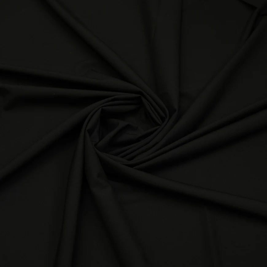 Black Plain Wool Blend Centurian Classic Trousering Fabric - Image 3