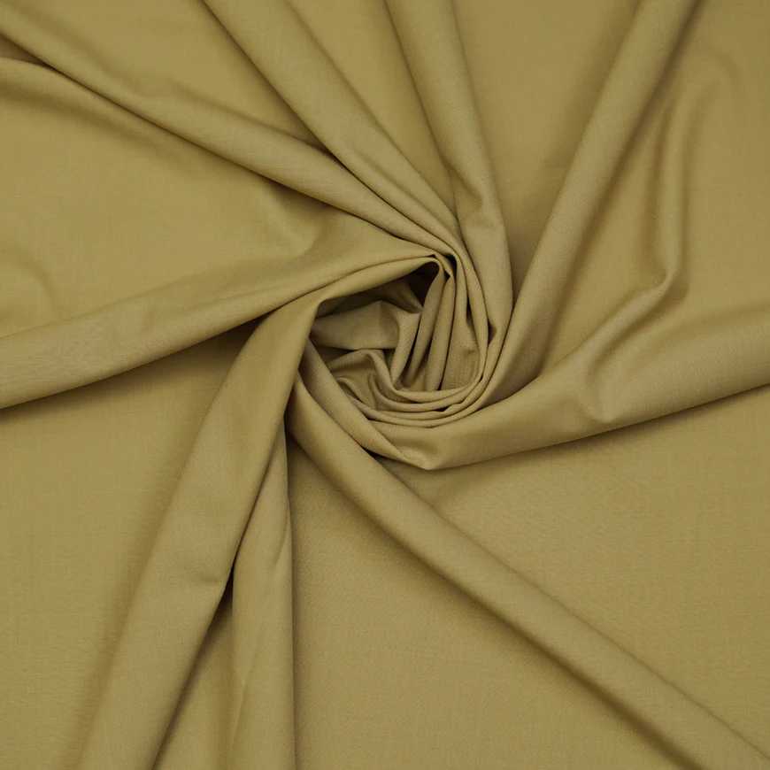 Ecro Brown Plain Wool Blend Centurian Classic Trousering Fabric - Image 3