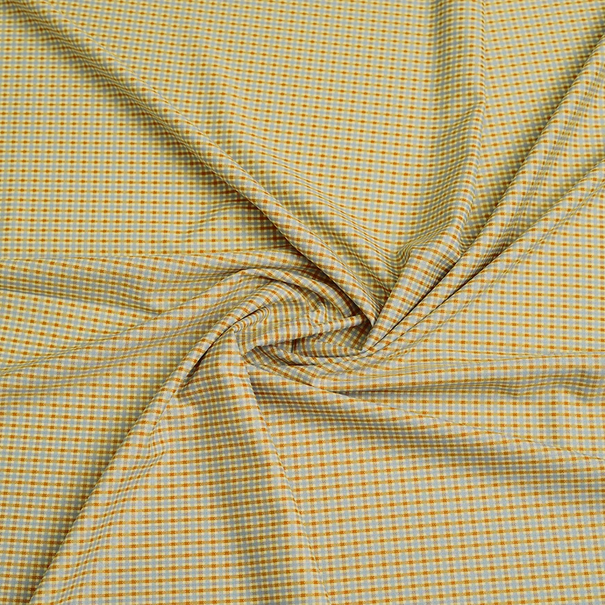 Lyla Beige Checked Winter Unstitched Fabric