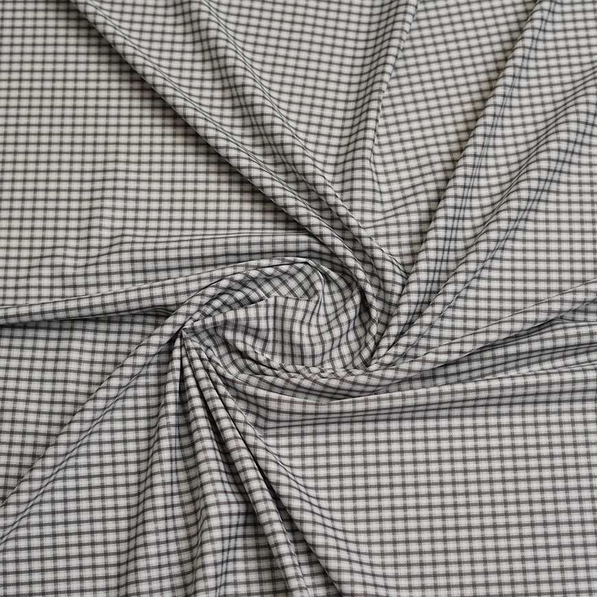 Lyla Grey Checked Winter Fabric - Unstitched