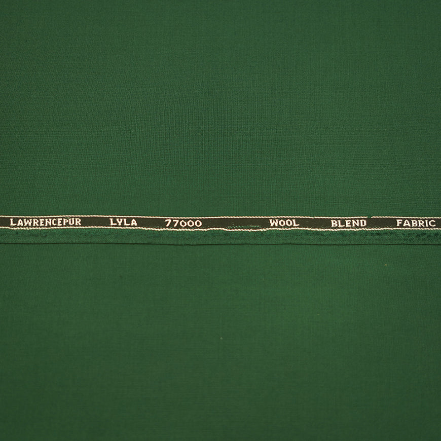 Lyla Dark Green Winter Fabric - Unstitched - Image 3