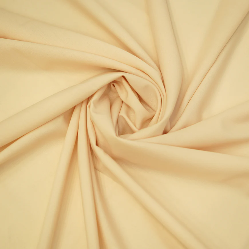 Lyla Yellow Beige Winter Fabric - Unstitched - Image 3