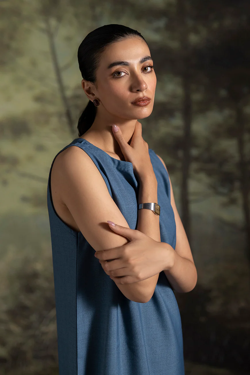 Lyla Mid Blue Winter Unstitched Fabric for Women - Image 3