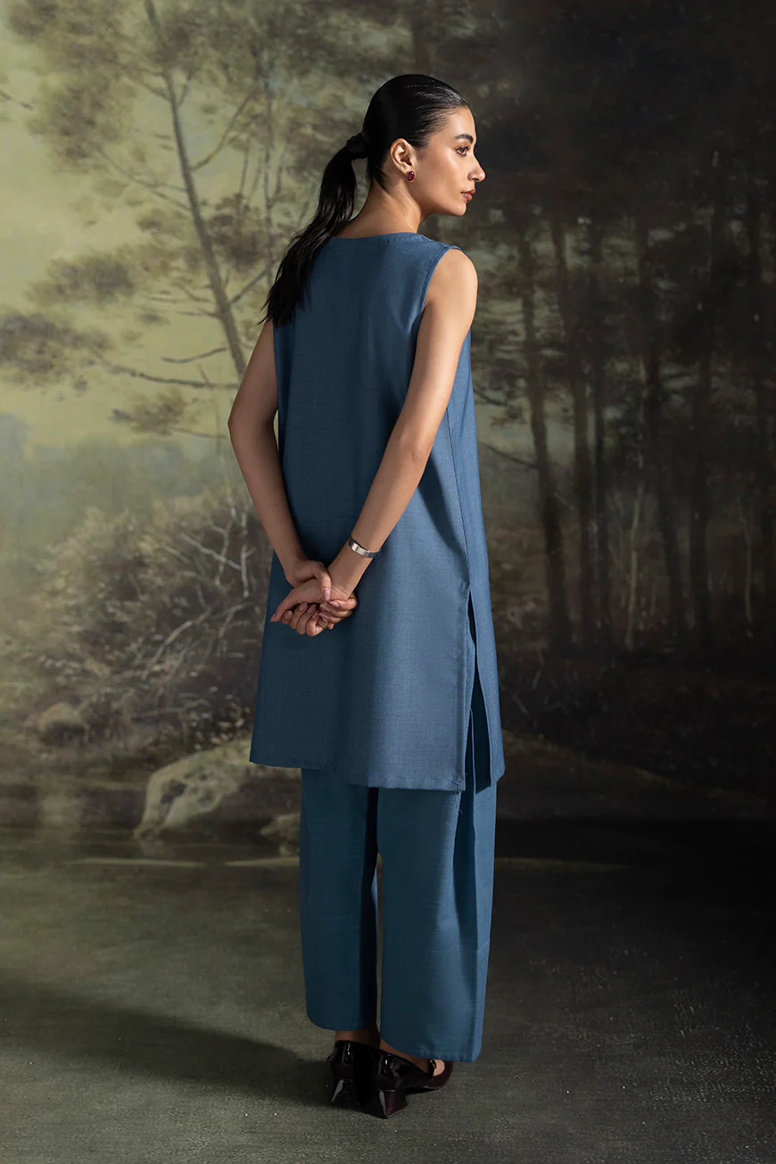Lyla Mid Blue Winter Unstitched Fabric for Women - Image 4