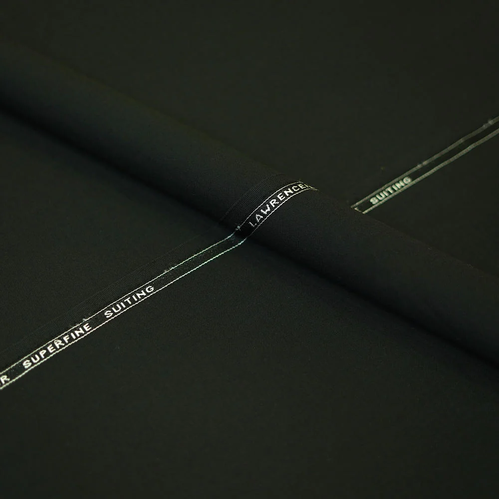 Black Plain Super Fine Suiting Fabric