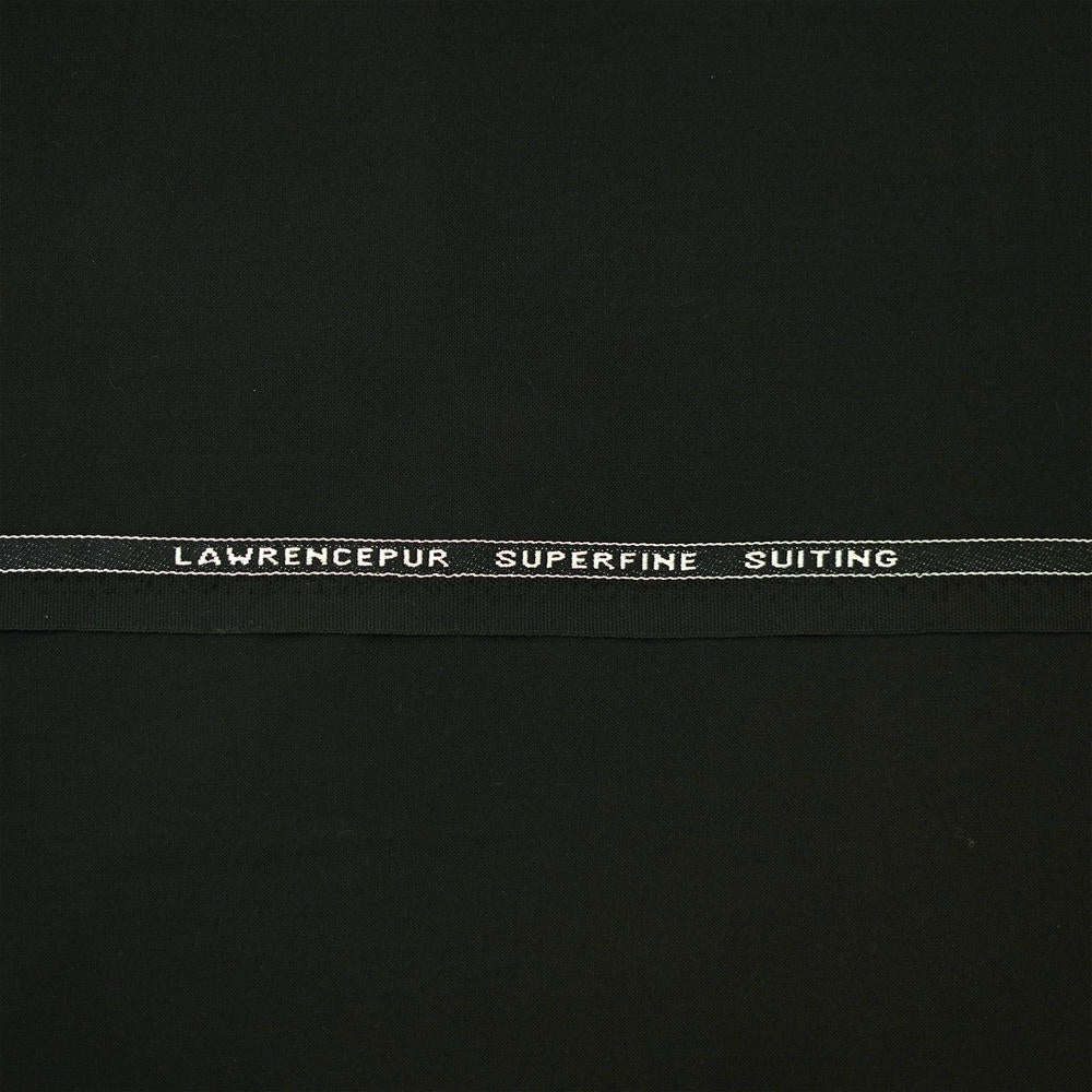 Black Plain Super Fine Suiting Fabric - Image 2