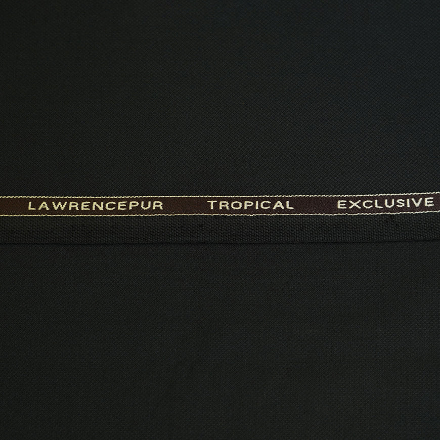 Black Textured Tropical Exclusive Suiting Fabric - Image 2