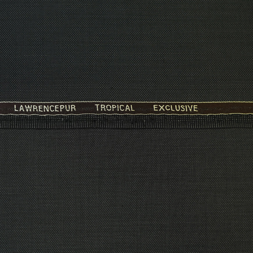 Dark Grey Bird Eye Textured Wool Blend, Tropical Exclusive Suiting Fabric - Image 2