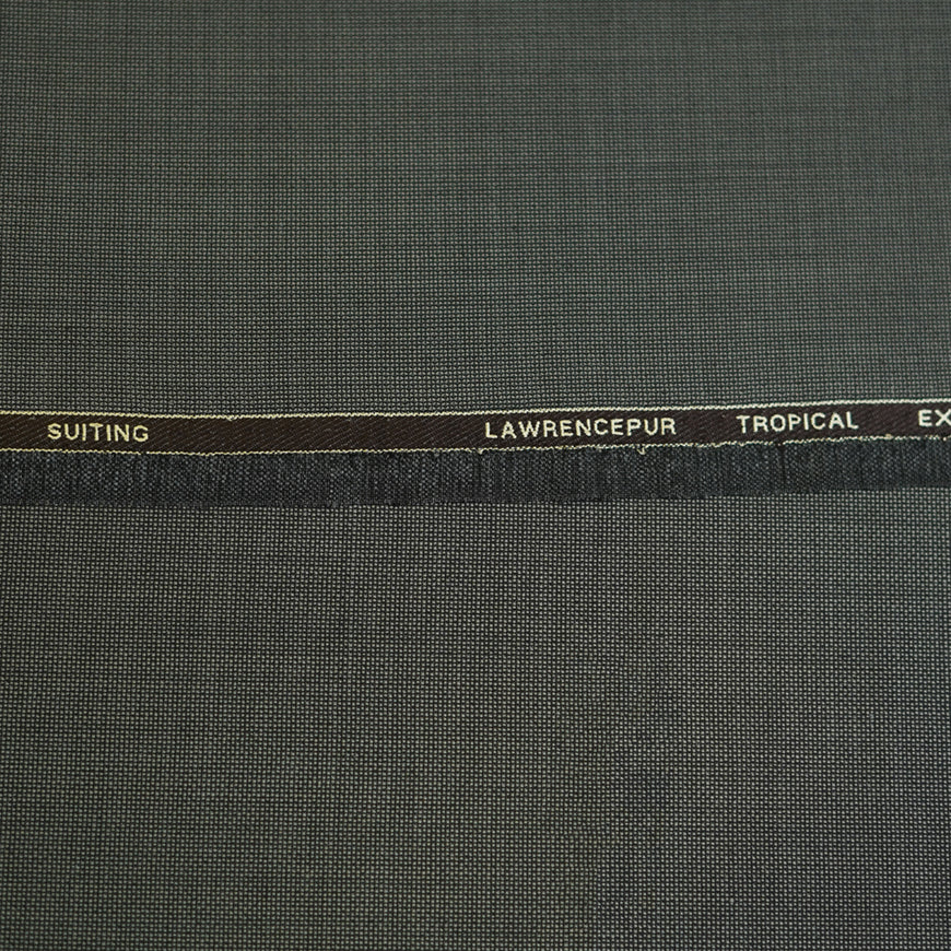 Grey Bird Eye Textured Wool Blend, Tropical Exclusive Suiting Fabric - Image 2