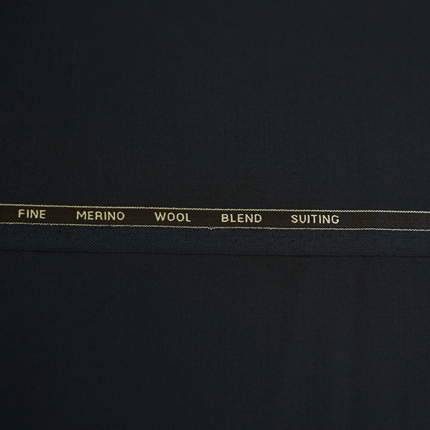 Blue Plain Wool Blend, Tropical Exclusive Suiting Fabric - Image 2