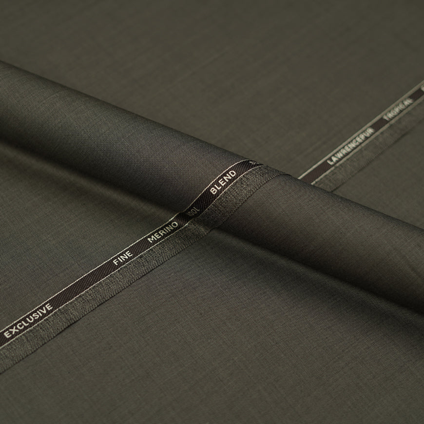 Brown Plain Wool Blend, Tropical Exclusive Suiting Fabric