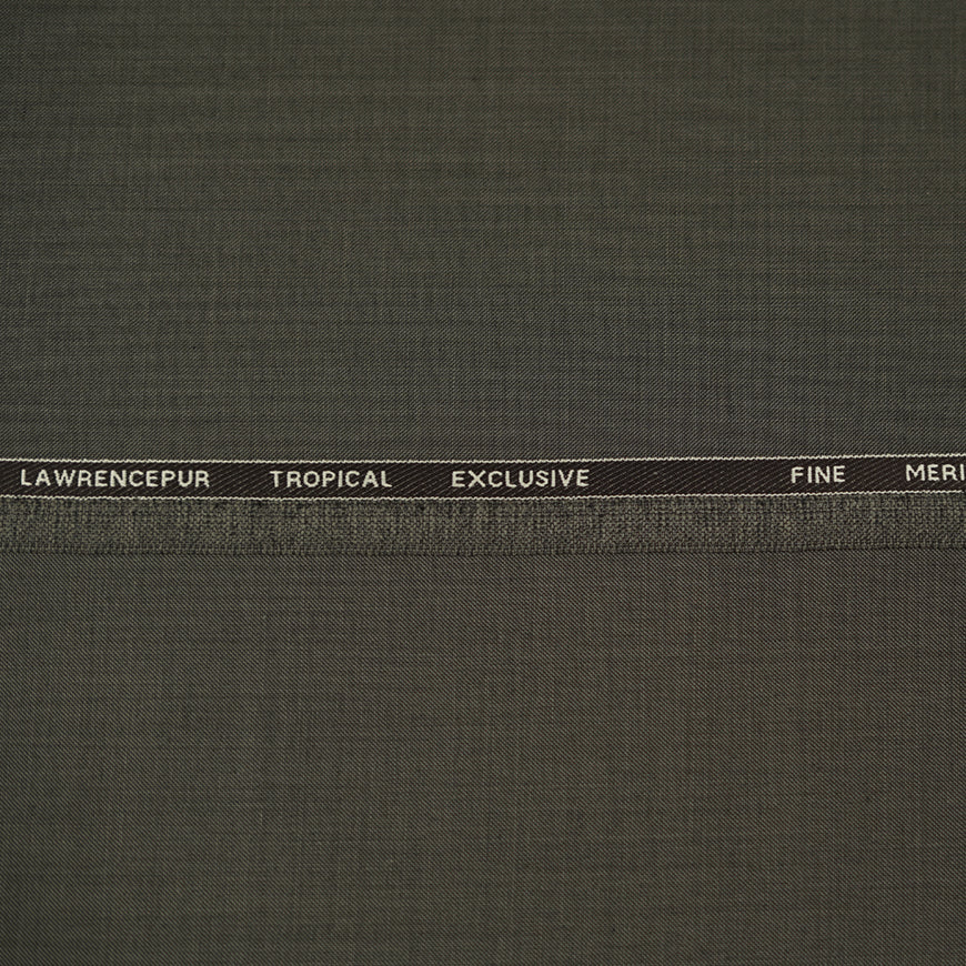 Brown Plain Wool Blend, Tropical Exclusive Suiting Fabric - Image 2
