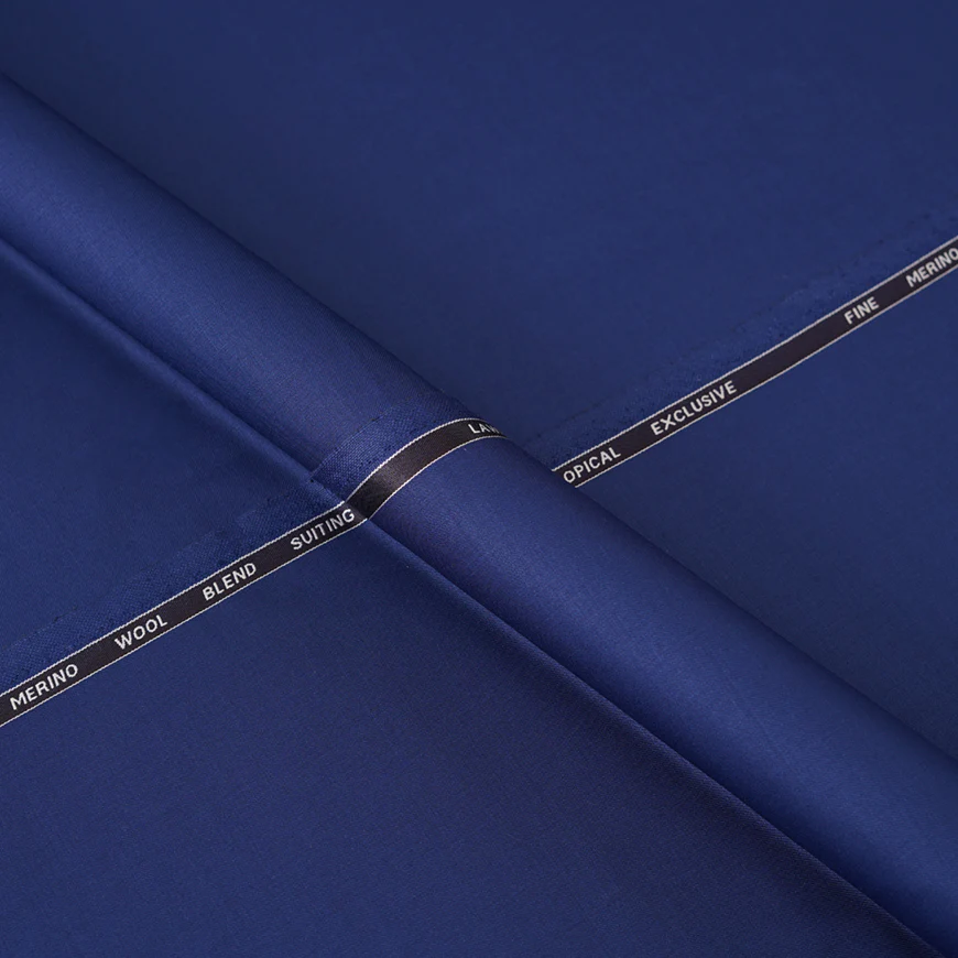 Royal Blue Plain Wool Blend, Tropical Exclusive Suiting Fabric