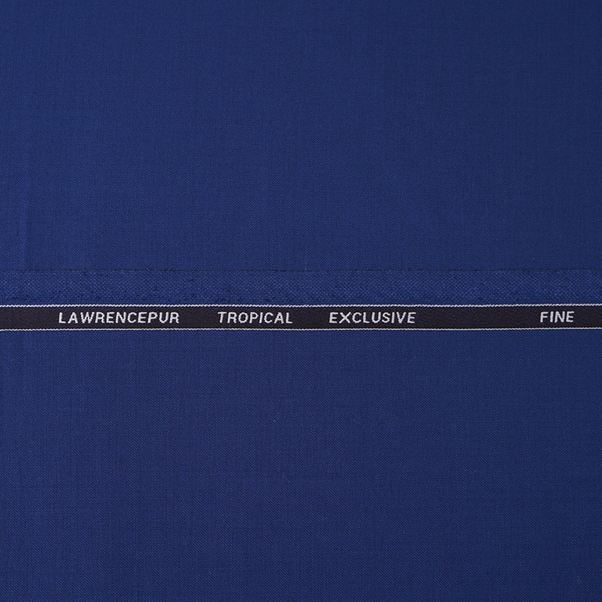 Royal Blue Plain Wool Blend, Tropical Exclusive Suiting Fabric - Image 2