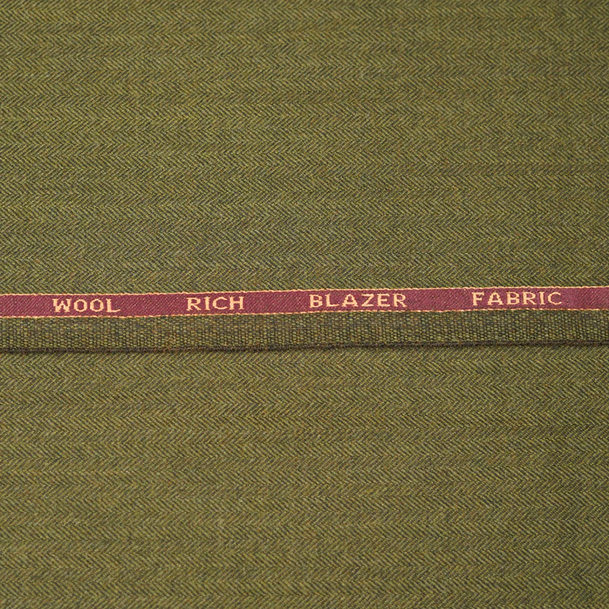 Cedar Herringbone Worsted Tweed Jacketing Fabric - Image 2