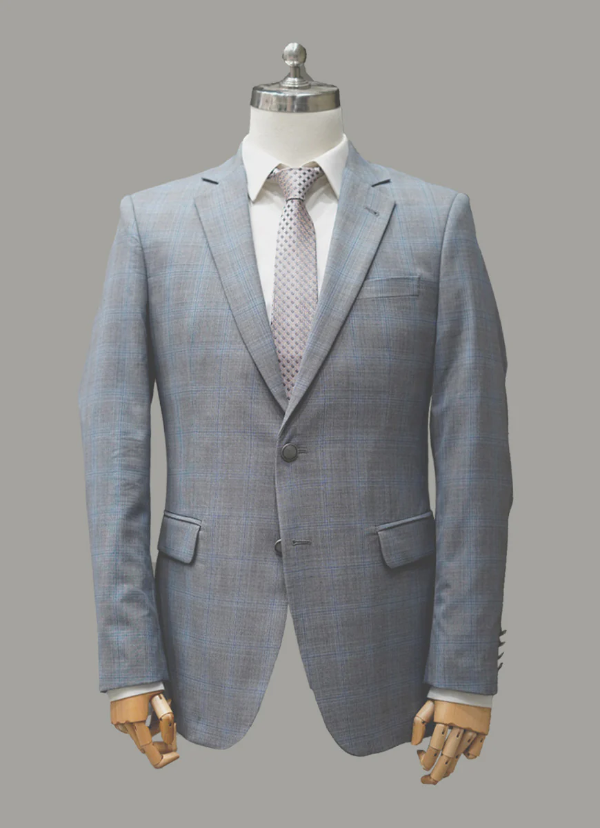 Classic Blazer- Featherlight Grey Checks