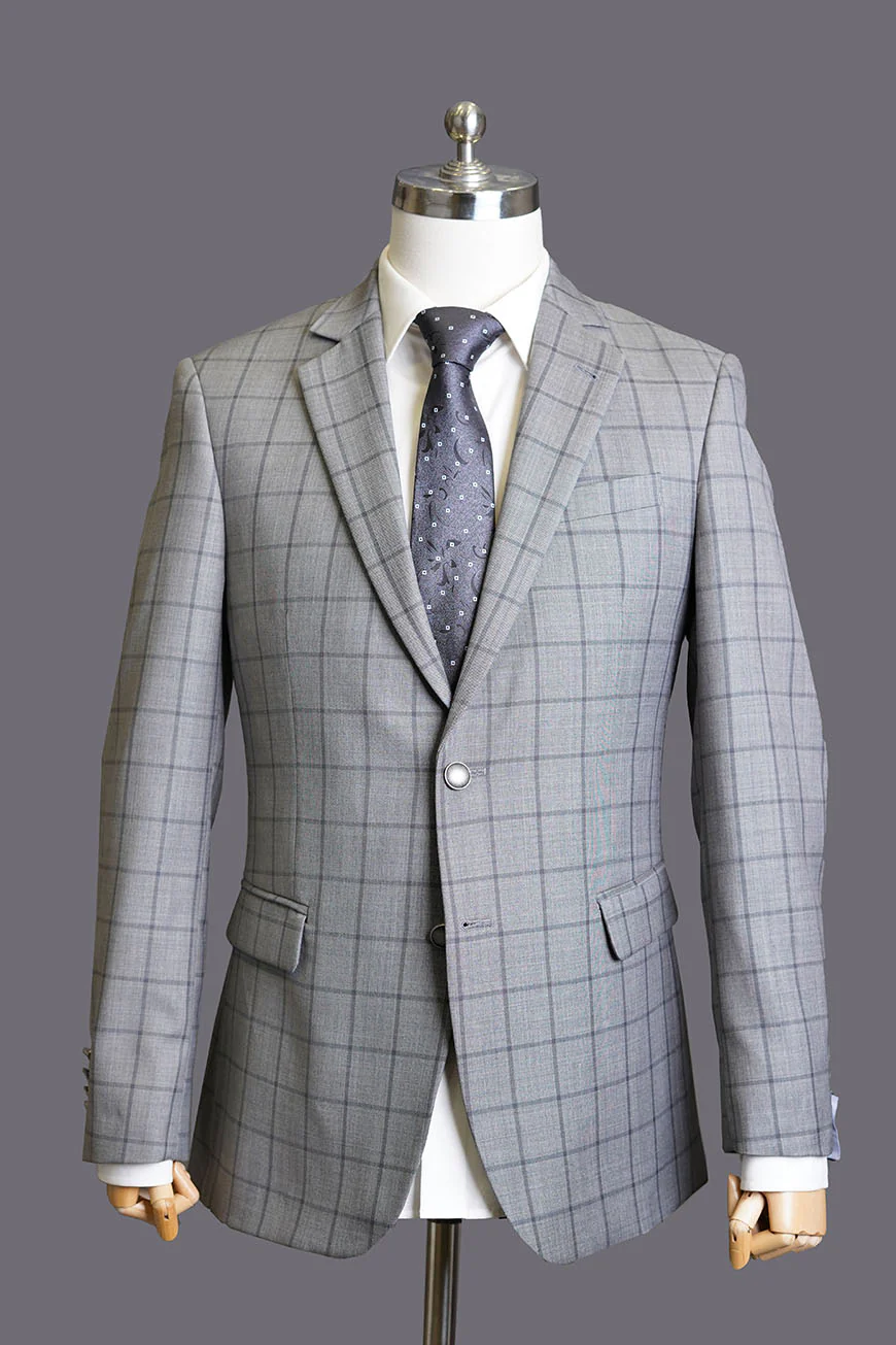 Classic Blazer - Tropical Exclusive Grey Checks - Image 3
