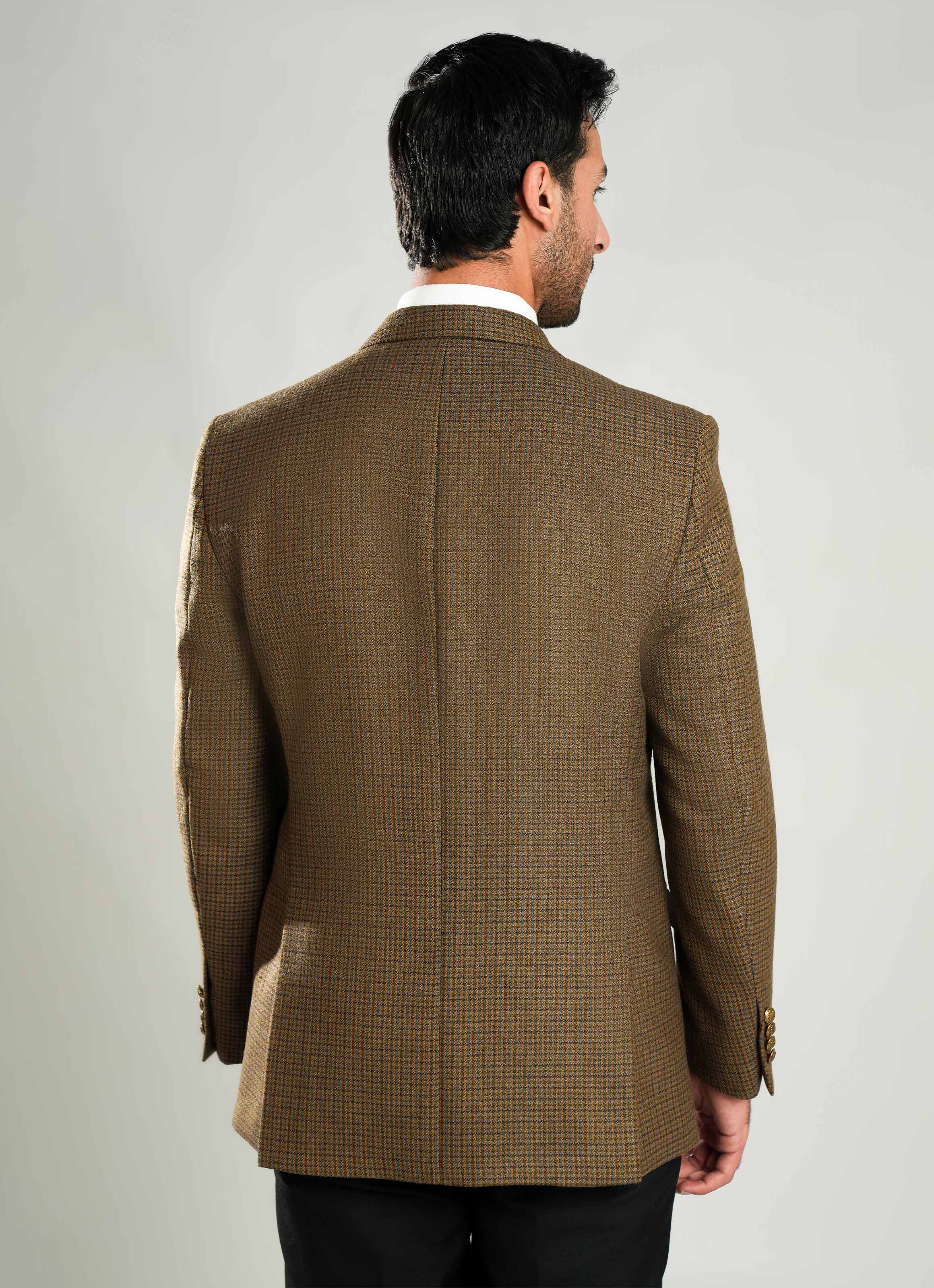 Multi Checks Worsted Tweed Classic Blazer - Image 5
