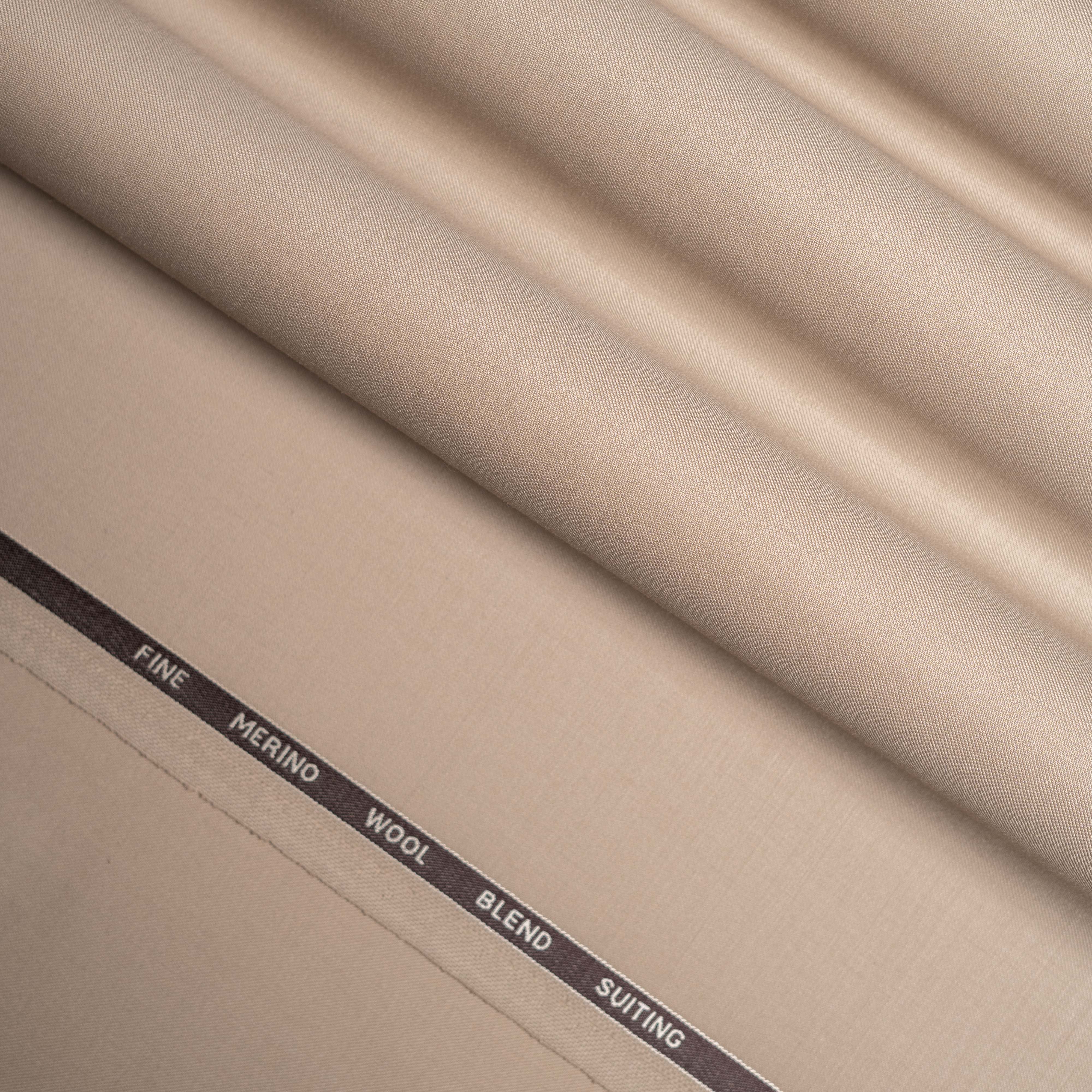 Plain-Bisque Brown, Wool Blend, Tropical Exclusive Suiting Fabric - Image 2