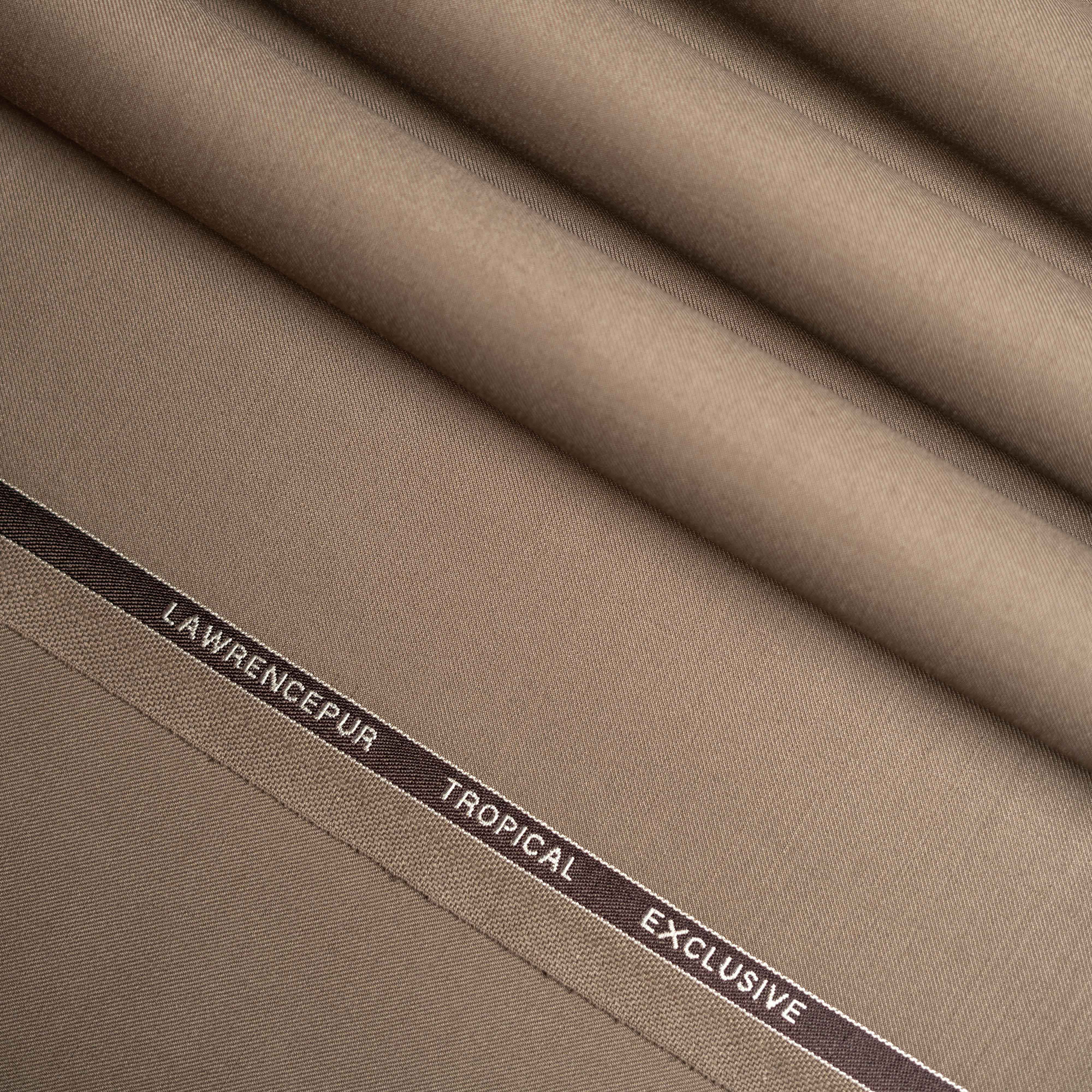 Rustic Brown Plain, Wool Blend, Tropical Exclusive Suiting Fabric - Image 2
