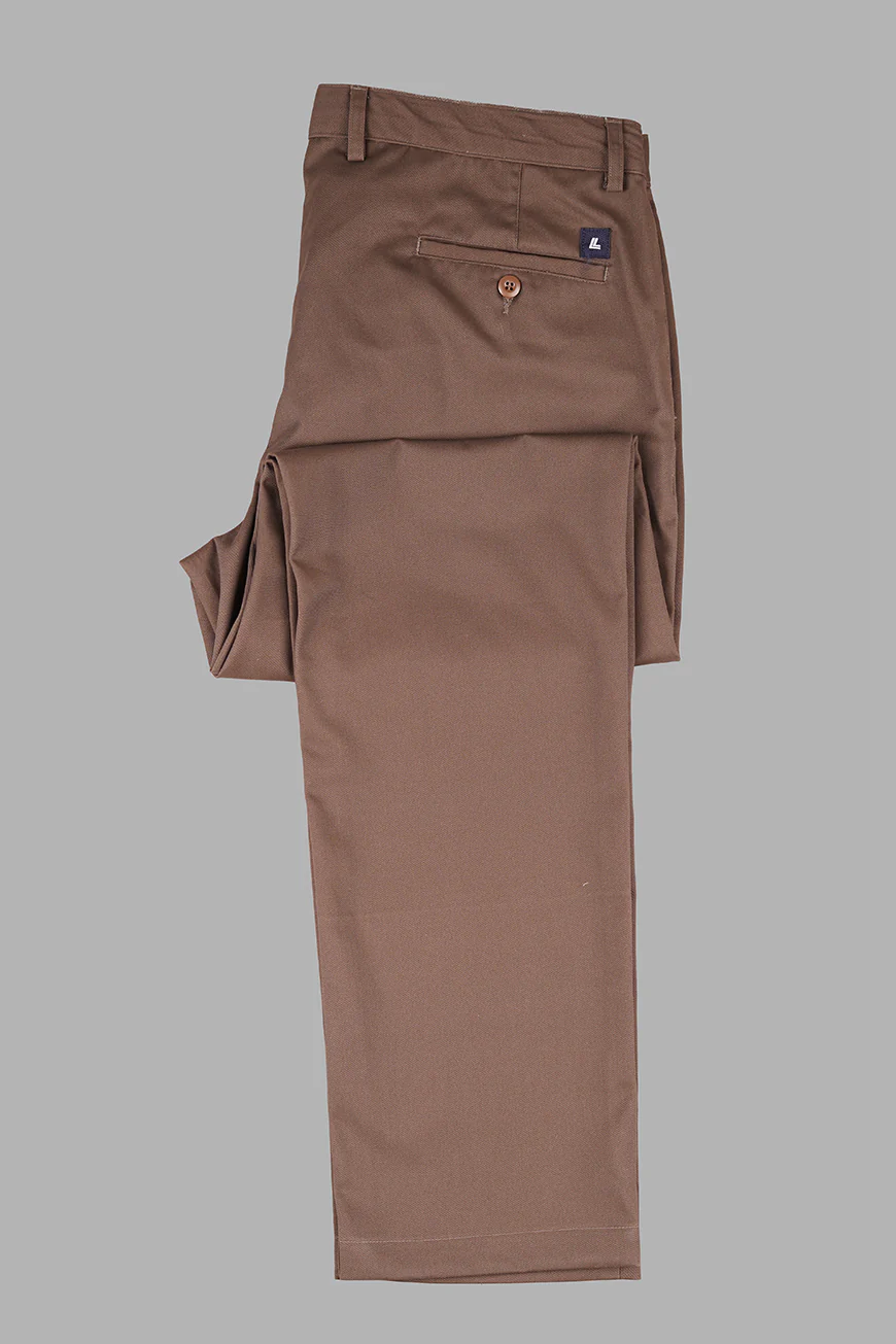 Summer Classic Cotton Pants Wrinkle Free Olive Plain