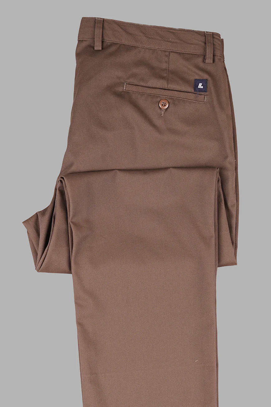 Summer Classic Cotton Pants Wrinkle Free Olive Plain - Image 2