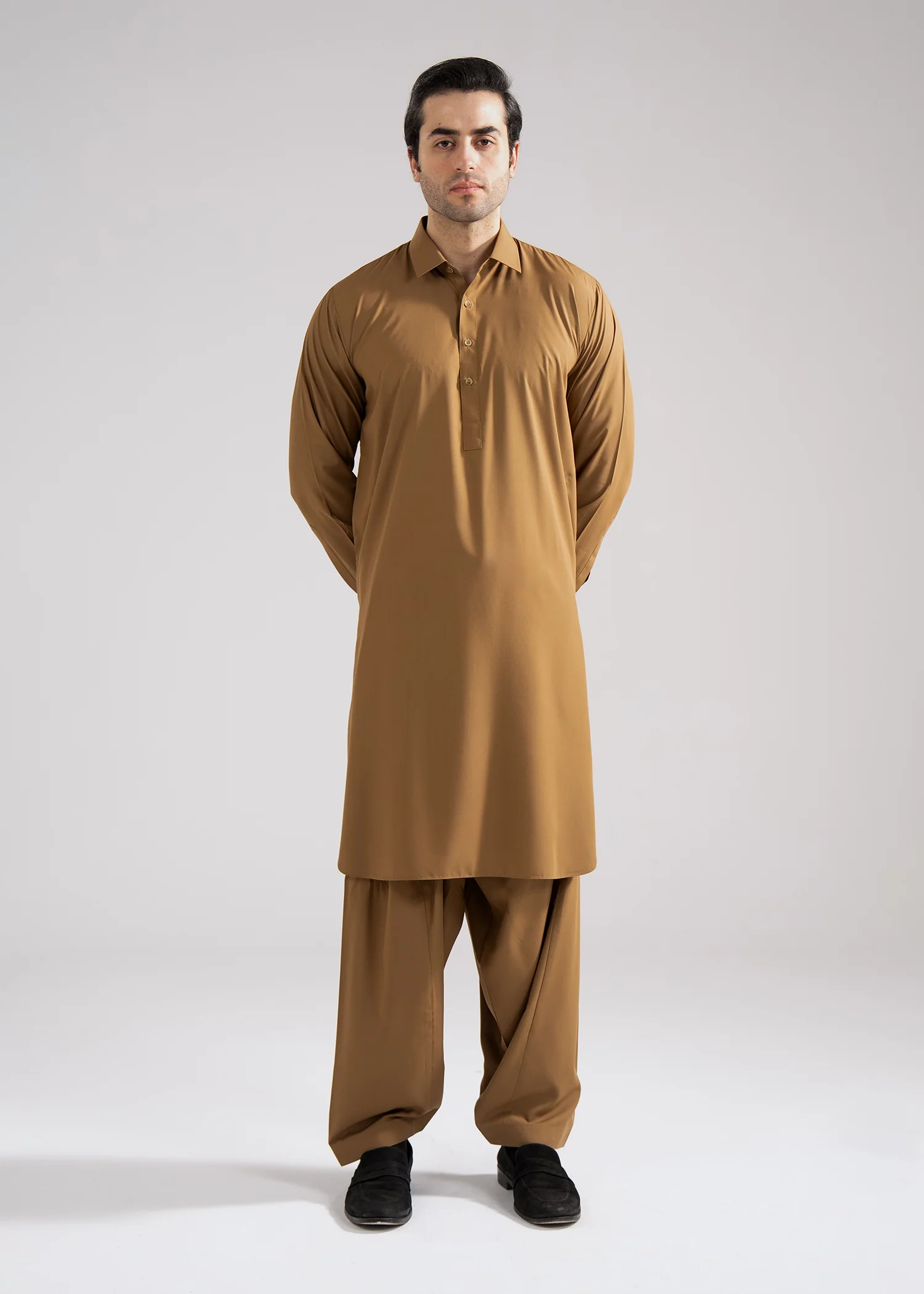 Shalwar Kameez - Cool Breeze Burnished Gold Plain