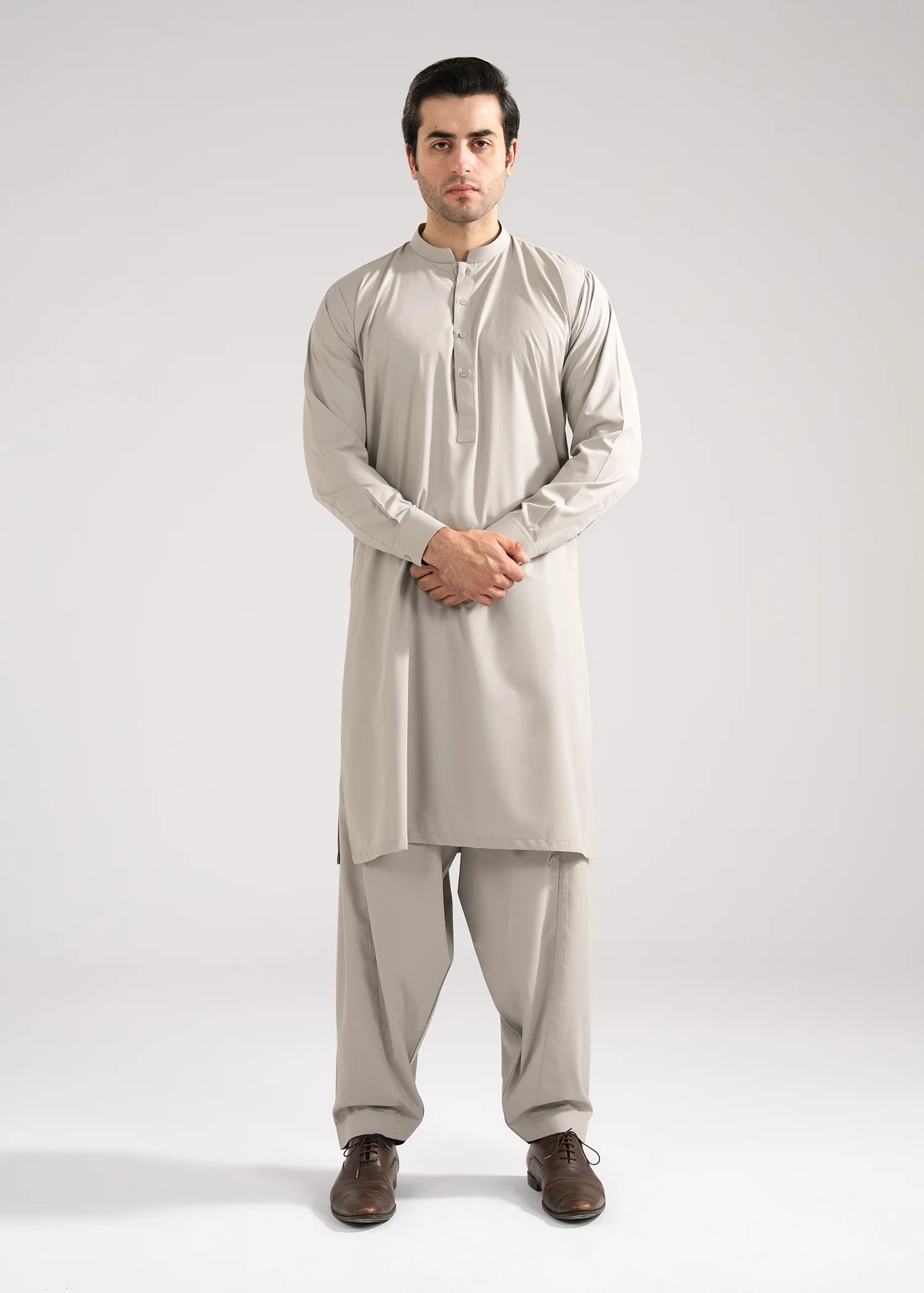 Shalwar Kameez - Cool Breeze irish mist Plain