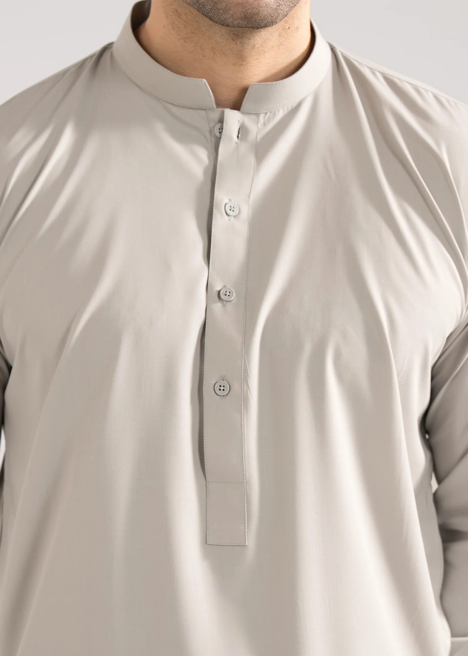 Shalwar Kameez - Cool Breeze irish mist Plain - Image 2