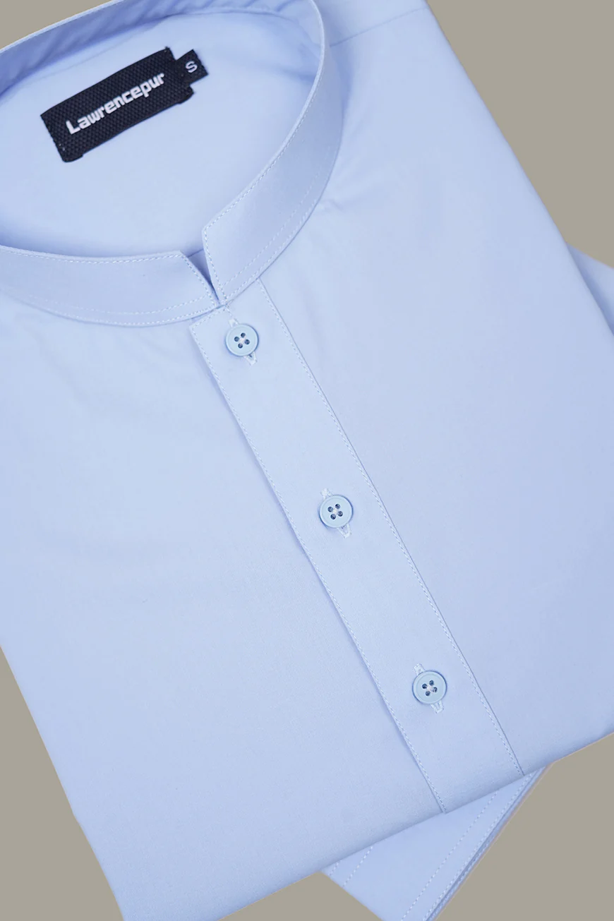 Sky Blue Plain Delta Wash N Wear Shalwar Kameez - Image 6