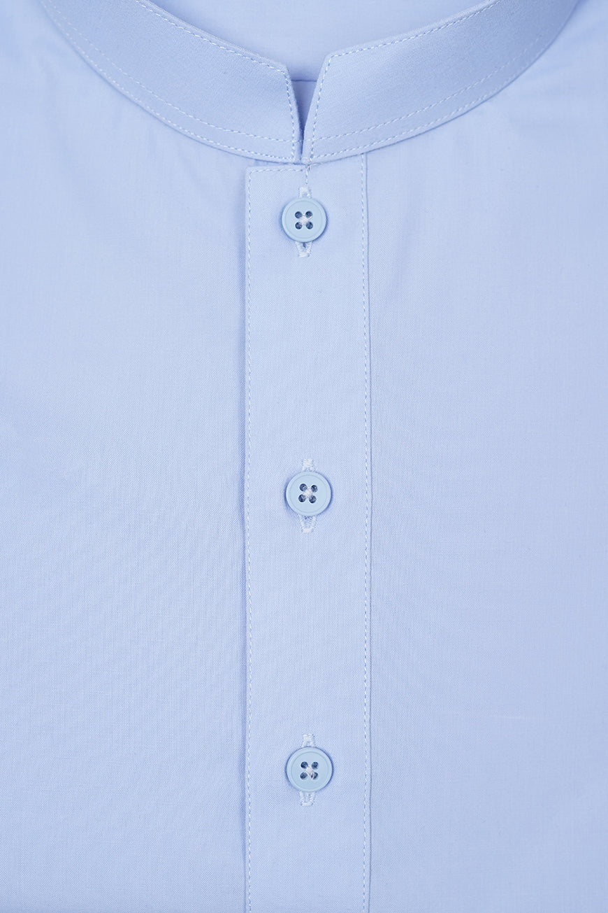Sky Blue Plain Delta Wash N Wear Shalwar Kameez - Image 7