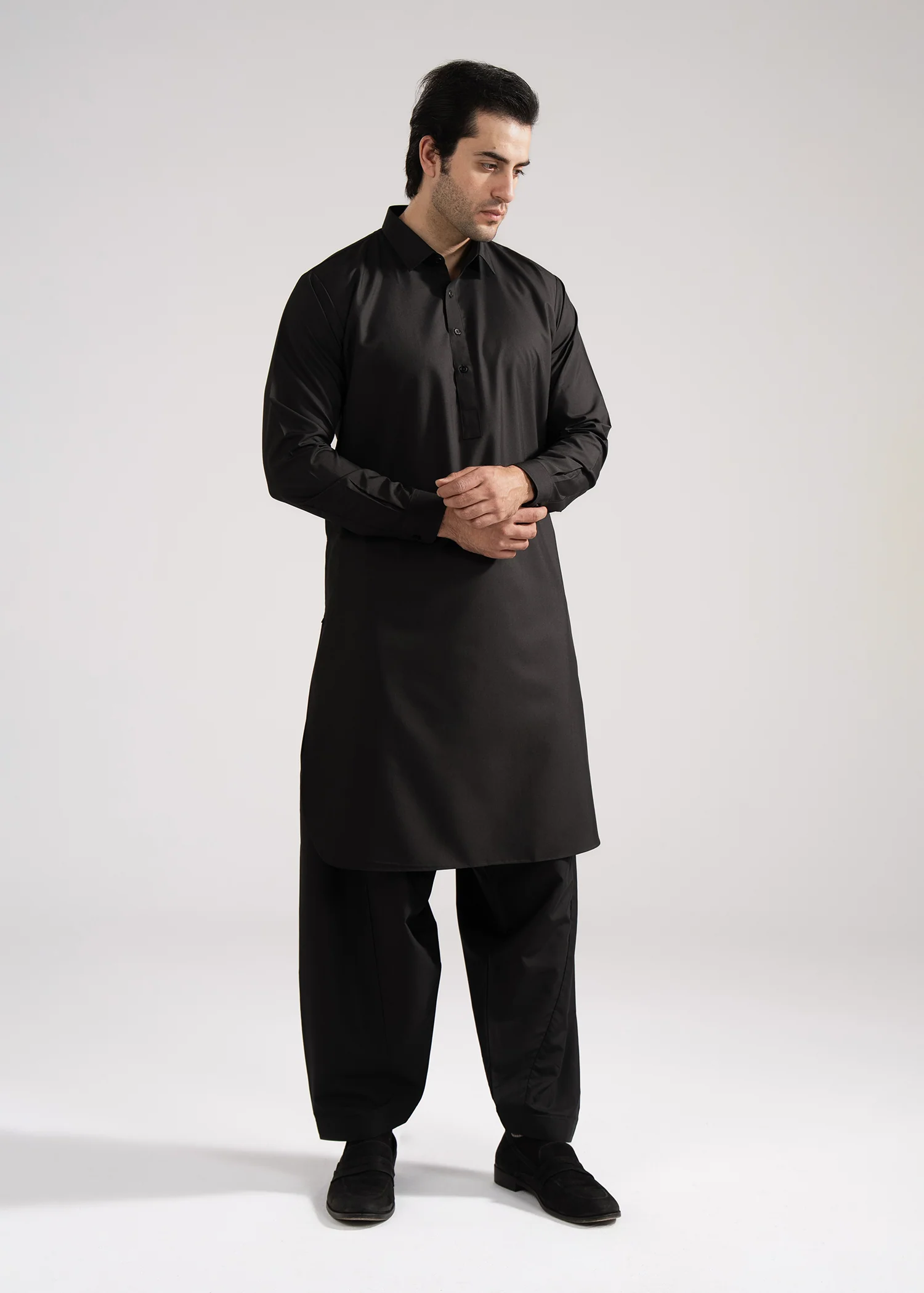 Shalwar Kameez - Hingol Black Plain