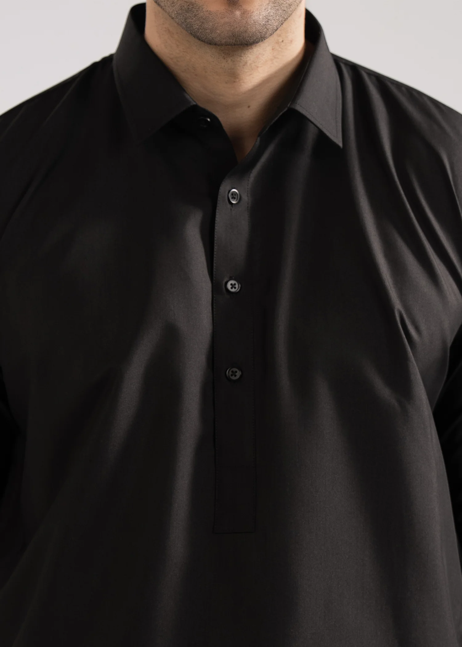 Shalwar Kameez - Hingol Black Plain - Image 2