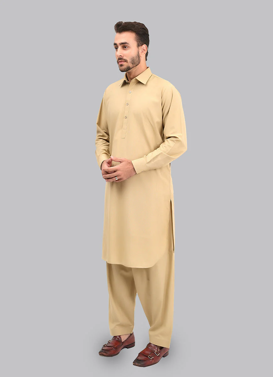 Shalwar Kameez - Kashghar Khaki Textured - Image 6