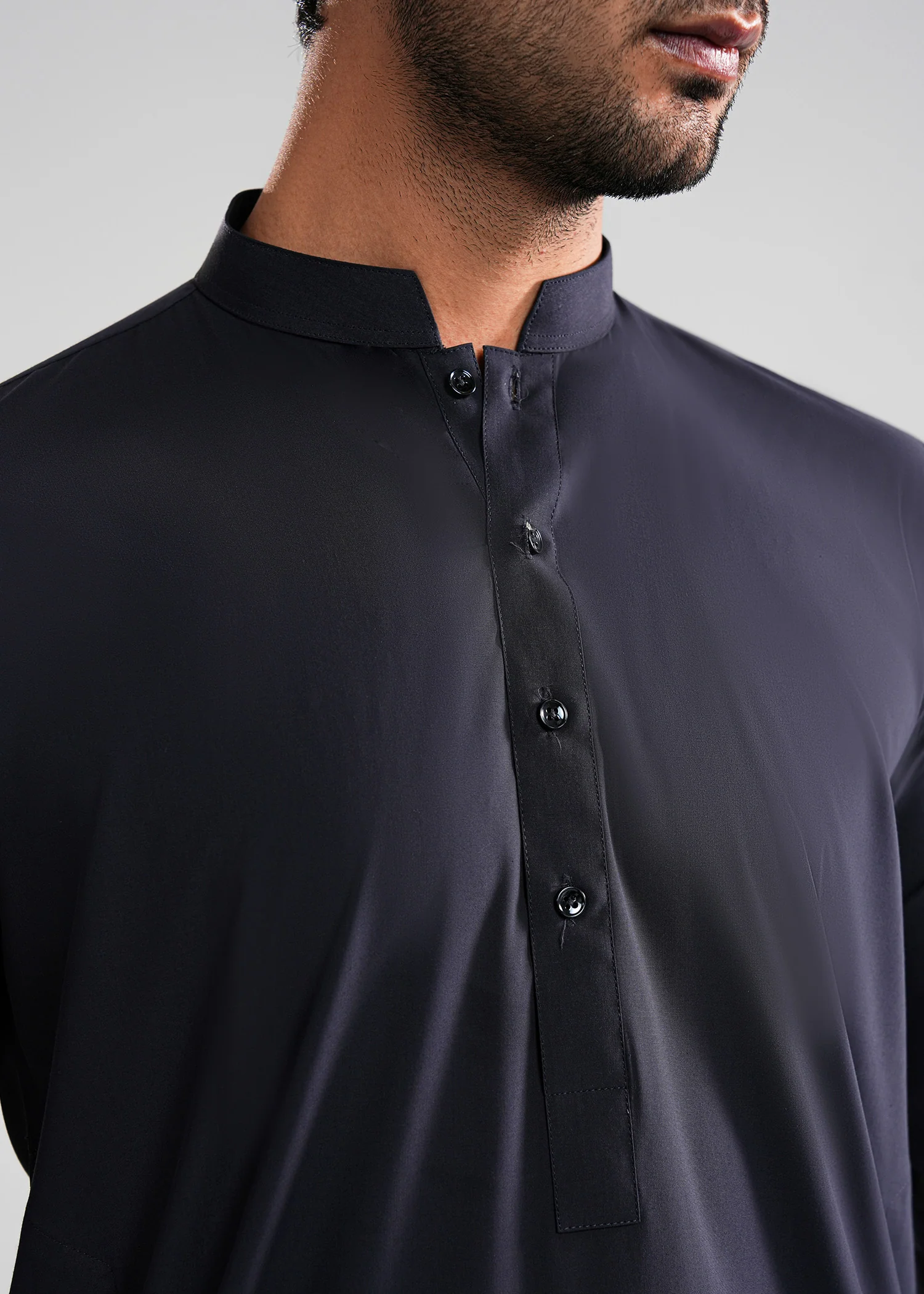 Dark Slate Kunhaar Summer Wash & Wear Shalwar Kameez - Image 2