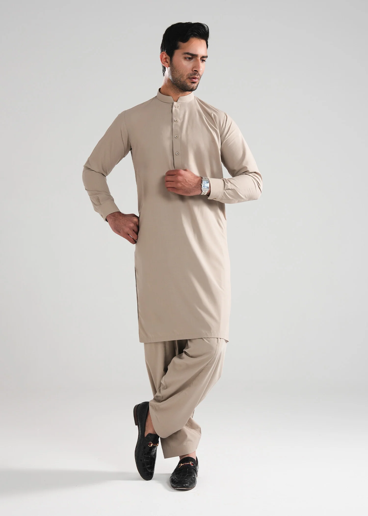 Sand Satpara Summer Wash & Wear Shalwar Kameez