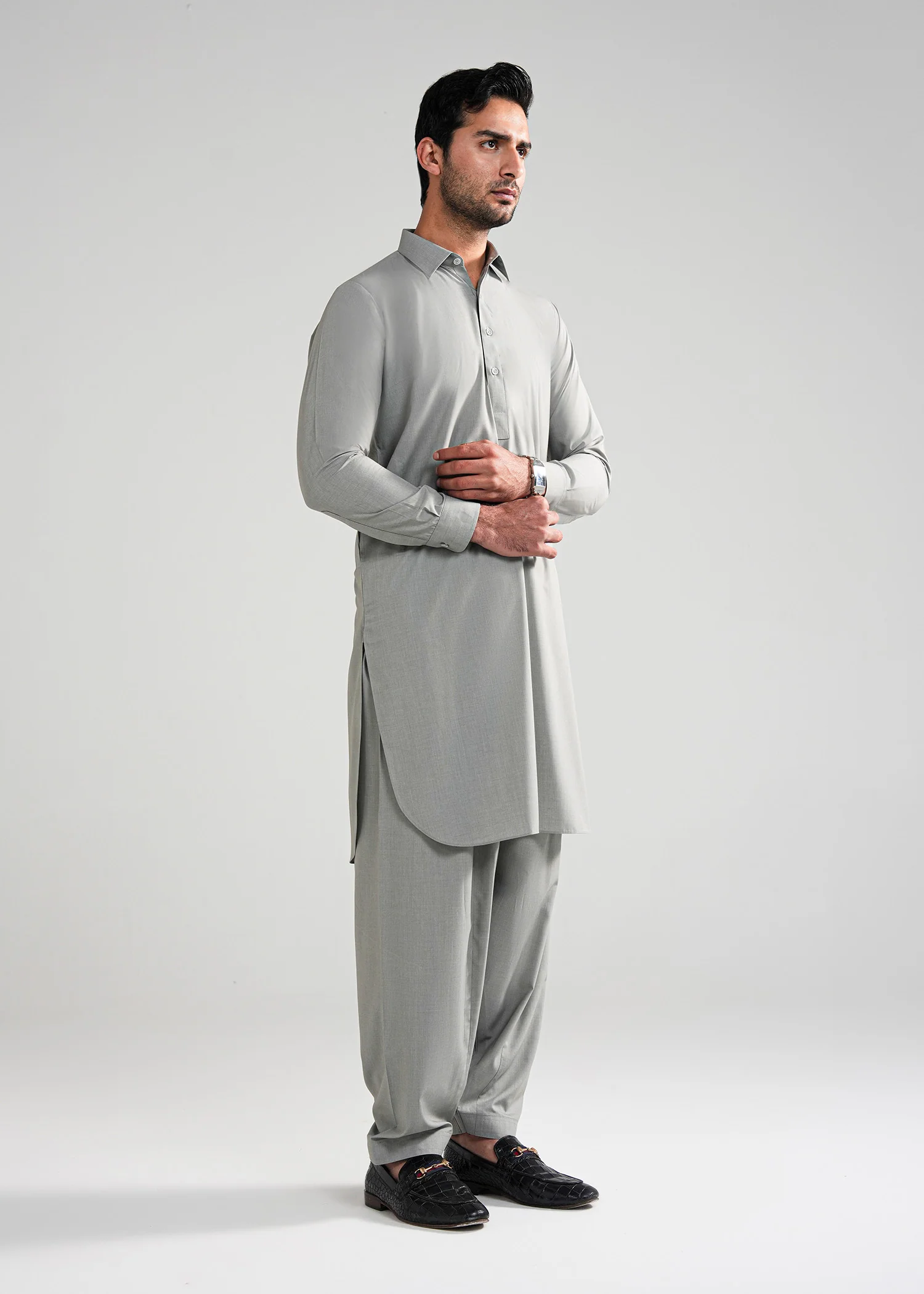Sea Salt Kunhaar Summer Wash & Wear Shalwar Kameez - Image 3