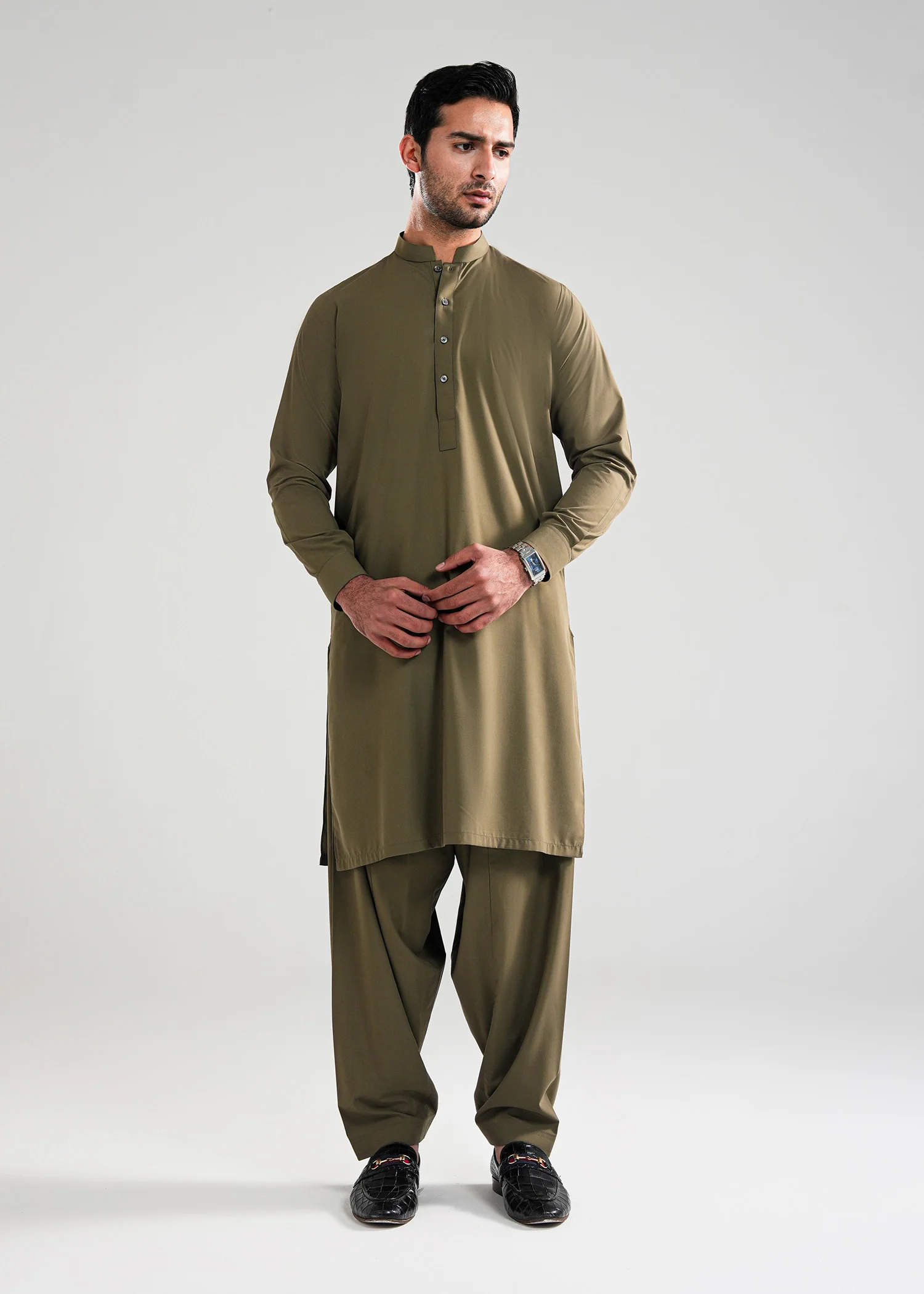 Sand Dollar Melange Kunhaar Summer Wash & Wear Shalwar Kameez - Image 3
