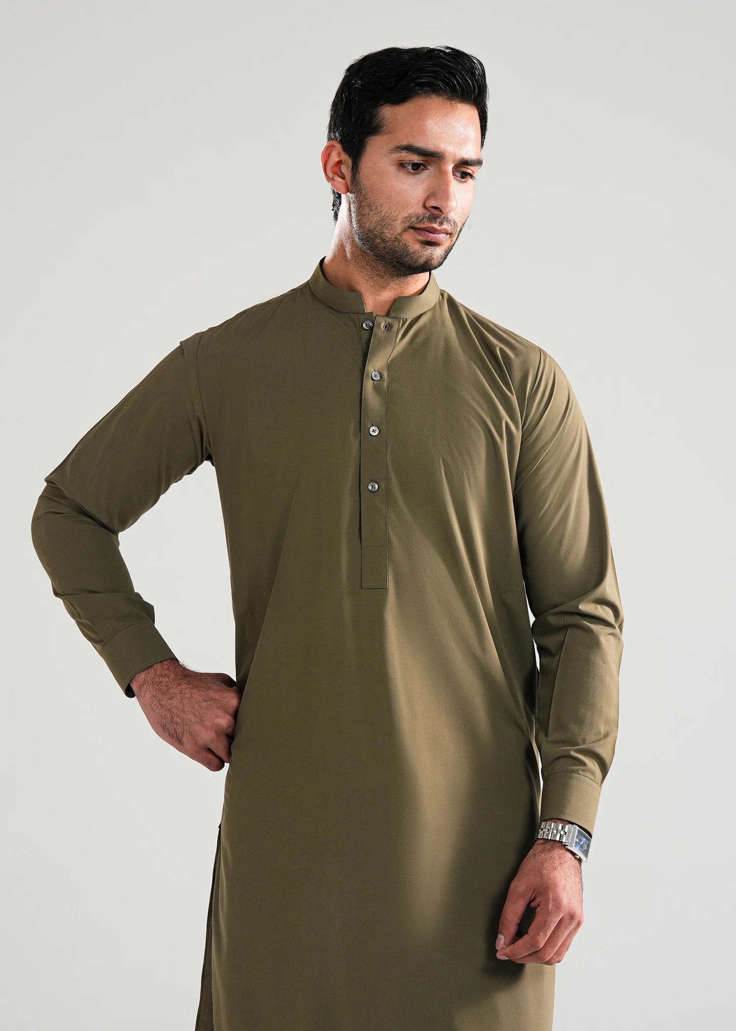 Sand Dollar Melange Kunhaar Summer Wash & Wear Shalwar Kameez - Image 4