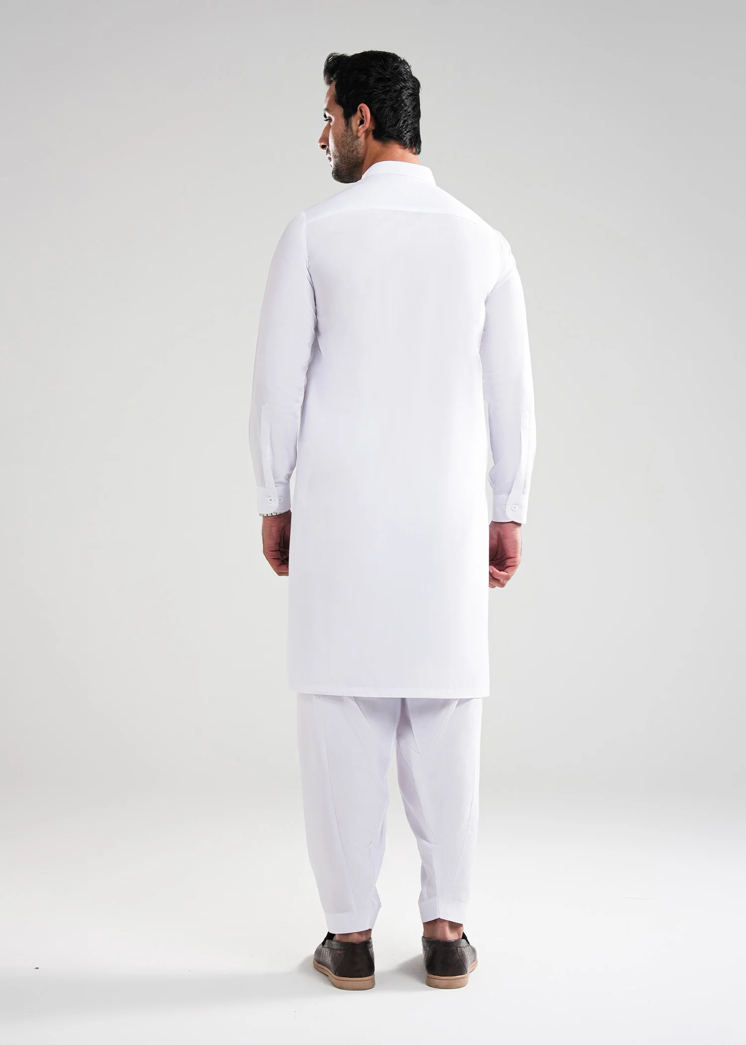 White Kunhaar Summer Wash & Wear Shalwar Kameez - Image 4