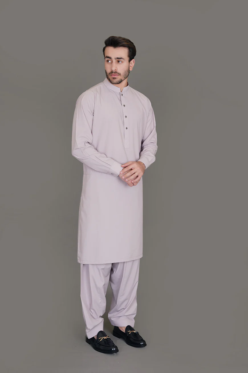 Light Pink Saltoro Summer Wash & Wear Shalwar Kameez - Image 4
