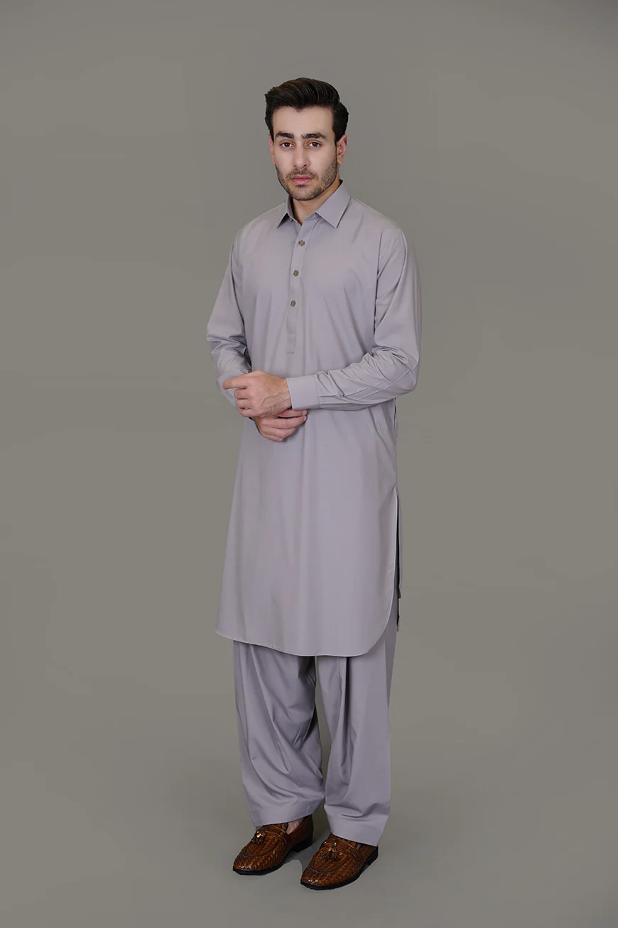 Sand tan Saltoro Summer Wash & Wear Shalwar Kameez