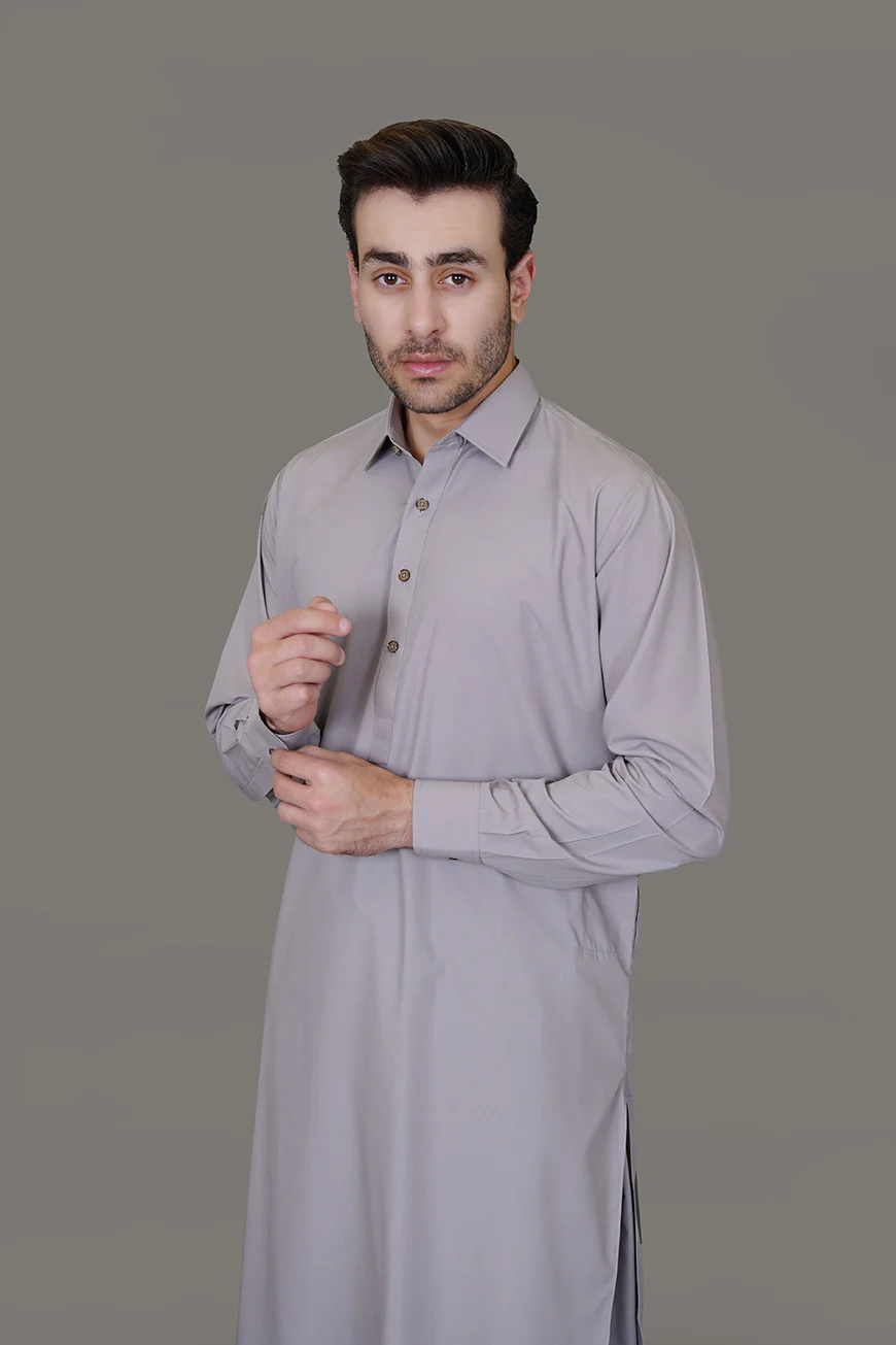 Sand tan Saltoro Summer Wash & Wear Shalwar Kameez - Image 2