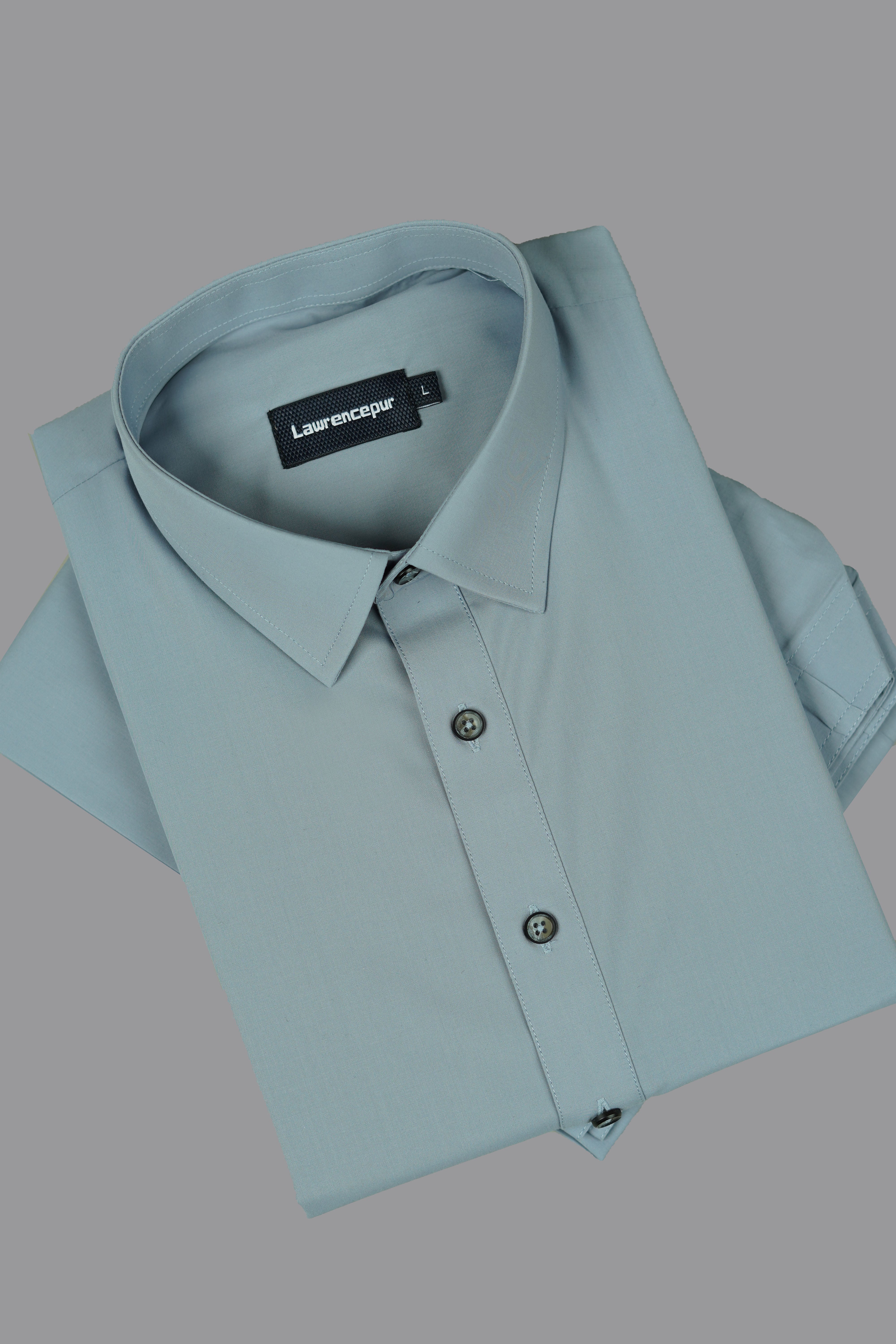 Bluish Grey Satpara Summer Wash & Wear Shalwar Kameez - Image 3